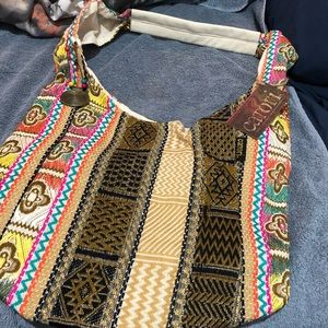 Boho Multi Pattern Hobo Bag
